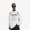 Ανδρικό φούτερ Balenciaga | NBA collaboration oversized με μακριά μανίκια σε λευκό/πολύχρωμο
