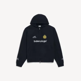 Ανδρικό φούτερ με κουκούλα και φερμουάρ σε oversized γραμμή, σε μαύρο χρώμα