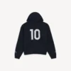 Ανδρικό φούτερ με κουκούλα και φερμουάρ σε oversized γραμμή, σε μαύρο χρώμα