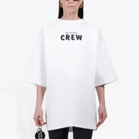 Ανδρικό κοντομάνικο μπλουζάκι Balenciaga με τύπωμα, λευκό 620941TIV749040