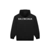 Ανδρικό μακρυμάνικο μπλουζάκι Balenciaga FW21 με τυπωμένο λογότυπο, μαύρο 600583TIV841070
