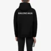 Ανδρικό μακρυμάνικο μπλουζάκι Balenciaga FW21 με τυπωμένο λογότυπο, μαύρο 600583TIV841070
