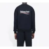 Ανδρικό μακρυμάνικο μπλουζάκι Balenciaga με τύπωμα λογότυπου, μαύρο 556147TBV141000