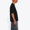 Ανδρικό μαύρο κοντομάνικο μπλουζάκι Balenciaga με τυπωμένο αλφάβητο 612966TJVD91034