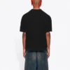 Ανδρικό μαύρο κοντομάνικο μπλουζάκι Balenciaga με τυπωμένο αλφάβητο 612966TJVD91034