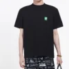 Ανδρικό μαύρο μπλουζάκι Balenciaga με τυπωμένο λογότυπο και κοντά μανίκια 594579THV631000