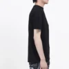 Ανδρικό μαύρο μπλουζάκι Balenciaga με τυπωμένο λογότυπο και κοντά μανίκια 594579THV631000