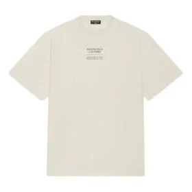 Ανδρικό μπλουζάκι Balenciaga FW21 με αλφαβητική εκτύπωση, κοντό μανίκι, μπεζ 651795TJV909054 Ανδρικό μπλουζάκι Balenciaga FW21 με αλφαβητική εκτύπωση, κοντό μανίκι, μπεζ 651795TJV909054