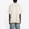 Ανδρικό μπλουζάκι Balenciaga FW21 με αλφαβητική εκτύπωση, κοντό μανίκι, μπεζ 651795TJV909054
