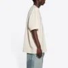 Ανδρικό μπλουζάκι Balenciaga FW21 με αλφαβητική εκτύπωση, κοντό μανίκι, μπεζ 651795TJV909054