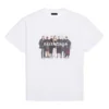 Ανδρικό μπλουζάκι Balenciaga με τυπωμένο λογότυπο Band Portrait, ρετρό στυλ, κοντό μανίκι, λευκό 612966TIV479000