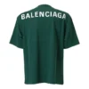 Ανδρικό μπλουζάκι Balenciaga με τυπωμένο λογότυπο, κοντό μανίκι, πράσινο 570805THV803230