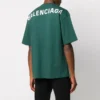 Ανδρικό μπλουζάκι Balenciaga με τυπωμένο λογότυπο, κοντό μανίκι, πράσινο 570805THV803230