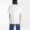 Ανδρικό μπλουζάκι Balenciaga με τυπωμένο λογότυπο, στρογγυλό λαιμό και κοντά μανίκια, λευκό 556150TYK239000