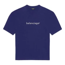 Ανδρικό μπλουζάκι Balenciaga SS21 με τυπωμένο λογότυπο και αλφάβητο, κοντό μανίκι, μπλε, 612966TIV545400 Ανδρικό μπλουζάκι Balenciaga SS21 με τυπωμένο λογότυπο και αλφάβητο, κοντό μανίκι, μπλε, 612966TIV545400