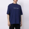 Ανδρικό μπλουζάκι Balenciaga SS21 με τυπωμένο λογότυπο και αλφάβητο, κοντό μανίκι, μπλε, 612966TIV545400