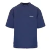 Ανδρικό μπλουζάκι Balenciaga SS21 Retro με κοντά μανίκια, μπλε 612966TJV874866