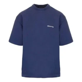 Ανδρικό μπλουζάκι Balenciaga SS21 Retro με κοντά μανίκια, μπλε 612966TJV874866 Ανδρικό μπλουζάκι Balenciaga SS21 Retro με κοντά μανίκια, μπλε 612966TJV874866