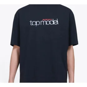 Ανδρικό μπλουζάκι Balenciaga Top Model, ρετρό πλεκτό, στενή εφαρμογή, κοντό μανίκι, μαύρο 612966TIV821000 Ανδρικό μπλουζάκι Balenciaga Top Model, ρετρό πλεκτό, στενή εφαρμογή, κοντό μανίκι, μαύρο 612966TIV821000