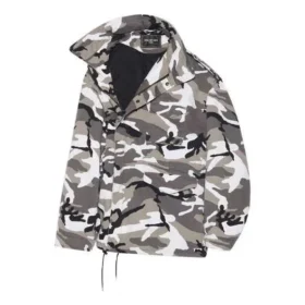 Ανδρικό μπουφάν Balenciaga FW21 με ανοιχτούς ώμους, γκρι 663004TKLD41240