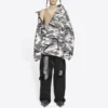 Ανδρικό μπουφάν Balenciaga FW21 με ανοιχτούς ώμους, γκρι 663004TKLD41240