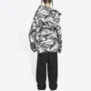 Ανδρικό μπουφάν Balenciaga FW21 με ανοιχτούς ώμους, γκρι 663004TKLD41240