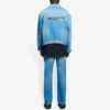 Ανδρικό μπουφάν Balenciaga SS21 Classic Logo από τζιν, ανοιχτό μπλε 657608TDW154307