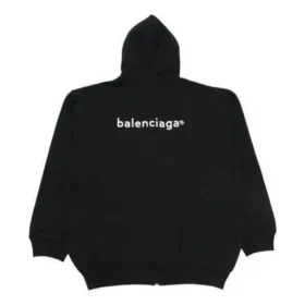 Ανδρικό μπουφάν Balenciaga SS21 με φερμουάρ και μακριά μανίκια, μαύρο 641659TIV551070