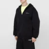 Ανδρικό μπουφάν Balenciaga SS21 με φερμουάρ και μακριά μανίκια, μαύρο 641659TIV551070
