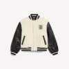 Ανδρικό μπουφάν «Varsity» Balenciaga | Συνεργασία με την NBA σε χρώμα ιβουάρ