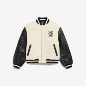 Ανδρικό μπουφάν «Varsity» Balenciaga | Συνεργασία με την NBA σε χρώμα ιβουάρ