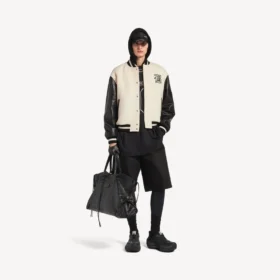 Ανδρικό μπουφάν «Varsity» Balenciaga | Συνεργασία με την NBA σε χρώμα ιβουάρ