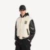 Ανδρικό μπουφάν «Varsity» Balenciaga | Συνεργασία με την NBA σε χρώμα ιβουάρ