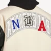 Ανδρικό μπουφάν «Varsity» Balenciaga | Συνεργασία με την NBA σε χρώμα ιβουάρ