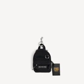 Ανδρικό μπρελόκ/κλειδοθήκη Balenciaga i PUBG i PUBGM Explorer Micro Backpack σε μαύρο χρώμα