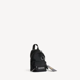 Ανδρικό μπρελόκ/κλειδοθήκη Balenciaga i PUBG i PUBGM Explorer Micro Backpack σε μαύρο χρώμα