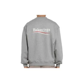 Ανδρικό πουλόβερ Balenciaga με στρογγυλό λαιμό και μοτίβο Micro Mark Alphabet, γκρι 556147TBV141300