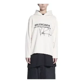 Ανδρικό πουλόβερ Balenciaga x RuPaul Crossover FW21 με αλφαβητική εκτύπωση, κρεμώδες λευκό 670946TLV569057