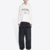 Ανδρικό πουλόβερ Balenciaga x RuPaul Crossover FW21 με αλφαβητική εκτύπωση, κρεμώδες λευκό 670946TLV569057