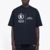 Ανδρικό πουλόβερ Balenciaga x WFP 1ης γενιάς με τυπωμένο λογότυπο, στρογγυλό λαιμό και κοντά μανίκια, μαύρο 612966THV841000