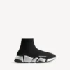 Γυναικείο πλεκτό πάνινο Sneakers Speed 2.0 από ανακυκλωμένα υλικά σε μαύρο/ασημί