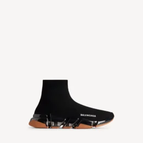 Ανδρικό Sneakers Speed 2.0 με πλήρως διαφανή σόλα από ανακυκλωμένο πλεκτό ύφασμα σε μαύρο/πορτοκαλί