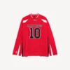 Ανδρικό T-shirt Balenciaga | NBA collaboration, oversized, μακρυμάνικο, σε κόκκινο/πολύχρωμο