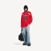 Ανδρικό T-shirt Balenciaga | NBA collaboration, oversized, μακρυμάνικο, σε κόκκινο/πολύχρωμο