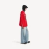 Ανδρικό T-shirt Balenciaga | NBA collaboration, oversized, μακρυμάνικο, σε κόκκινο/πολύχρωμο