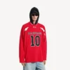 Ανδρικό T-shirt Balenciaga | NBA collaboration, oversized, μακρυμάνικο, σε κόκκινο/πολύχρωμο