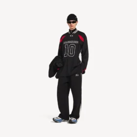 Ανδρικό T-shirt Balenciaga | Συνεργασία με την NBA, oversized, μακρυμάνικο, σε μαύρο/πολύχρωμο