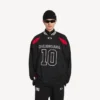 Ανδρικό T-shirt Balenciaga | Συνεργασία με την NBA, oversized, μακρυμάνικο, σε μαύρο/πολύχρωμο