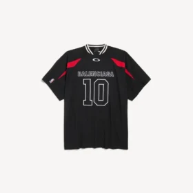 Ανδρικό T-shirt Balenciaga | Συνεργασία με την NBA, oversized, σε μαύρο/πολύχρωμο