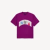 Ανδρικό T-shirt Balenciaga | Συνεργασία με την NBA, oversized, σε μωβ χρώμα